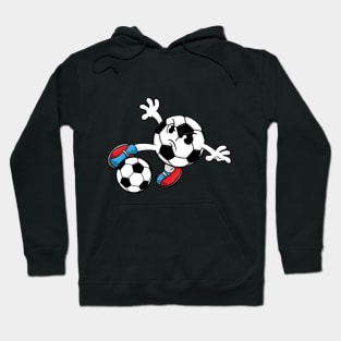 Soccer player with Soccer shoes and Soccer ball Hoodie